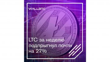 LTC за неделю подпрыгнул почти на 27%