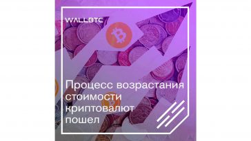 Процесс возрастания стоимости криптовалют пошел