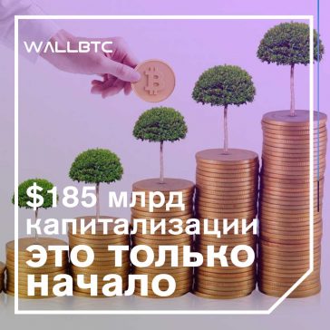 185 миллиардов долларов общей капитализации криптовалют - долгожданное событие